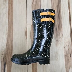 Henry Ferrera black rain boots